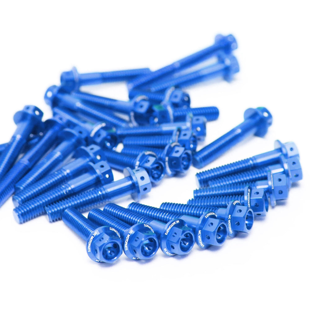 Blue Kawasaki Z1000 2007-2009 CNC Crankcase Cover Bolt Kit