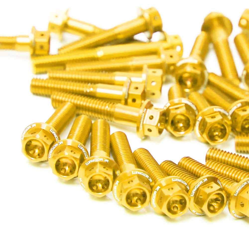 Gold Honda GROM125 2014-2020 CNC Crankcase Cover Bolt Kit