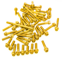 Gold Kawasaki Z650 2017-2022 CNC Crankcase Cover Bolt Kit