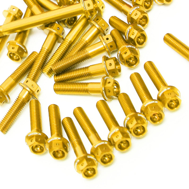 Gold Honda VFR800F 1998-2015 CNC Crankcase Cover Bolt Kit