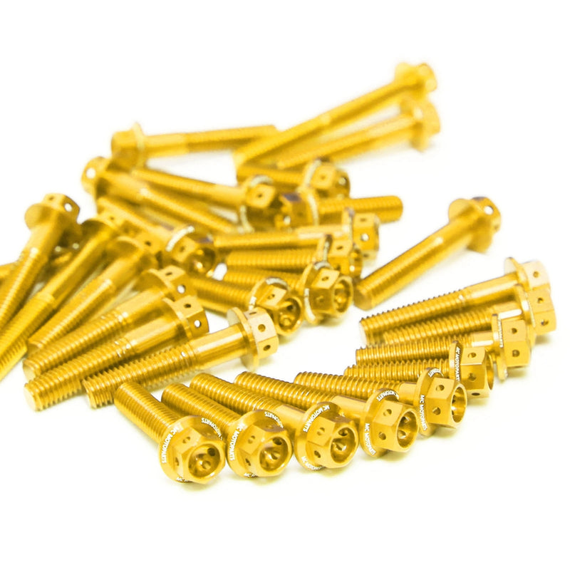 Gold Kawasaki ZX-6R 2013-2016 CNC Crankcase Cover Bolt Kit