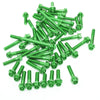 Green Kawasaki Z650 2017-2022 CNC Crankcase Cover Bolt Kit