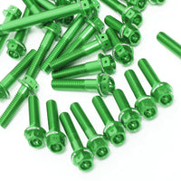 Green Suzuki SV1000 2003-2007 CNC Crankcase Cover Bolt Kit