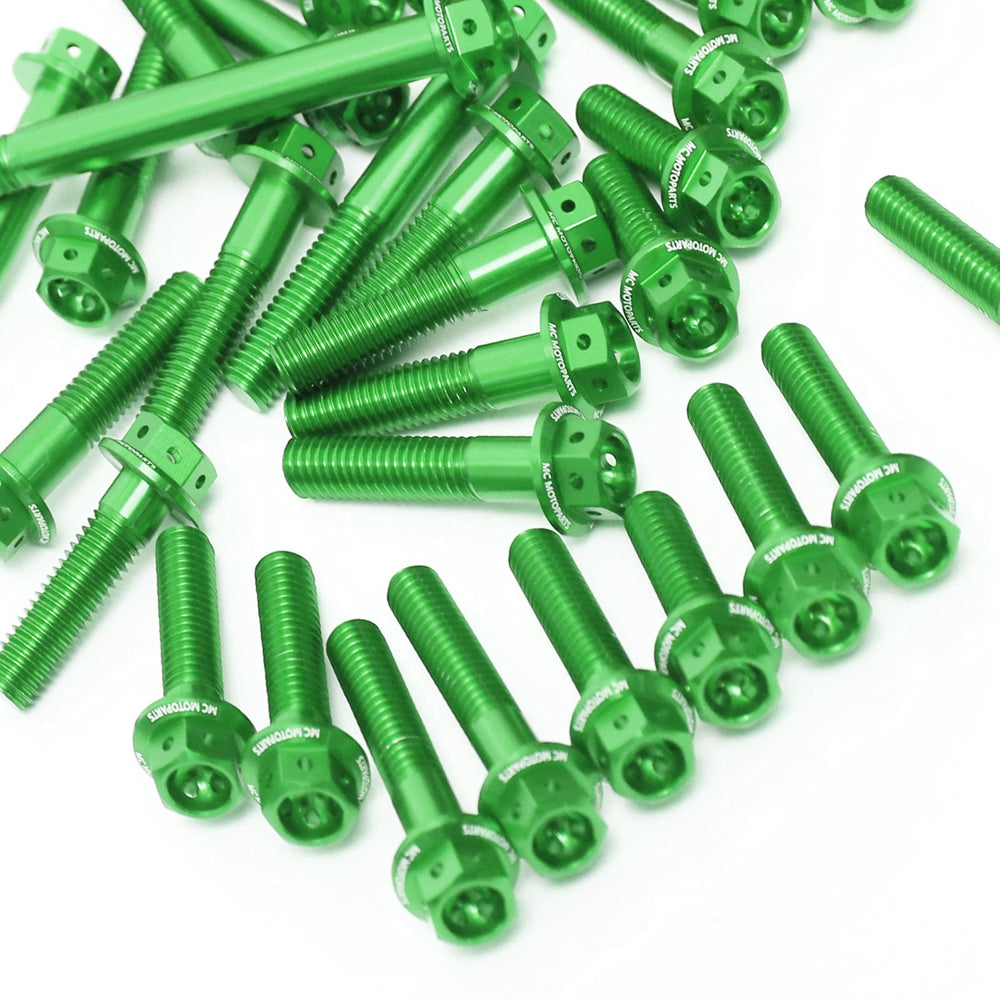 Green Suzuki SV1000 2003-2007 CNC Crankcase Cover Bolt Kit