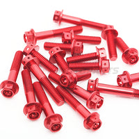 Red Yamaha YZF R7 =MT-07 2022 CNC Crankcase Cover Bolt Kit Set
