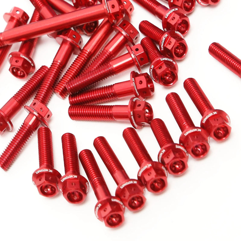 Red Kawasaki Ninja 650 2009-2011 CNC Crankcase Cover Bolt Kit