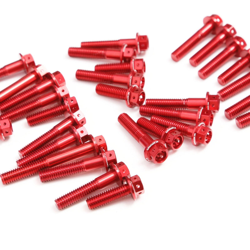 Red Suzuki SFV650 Gladius 2009-2016 CNC Crankcase Cover Bolt Kit