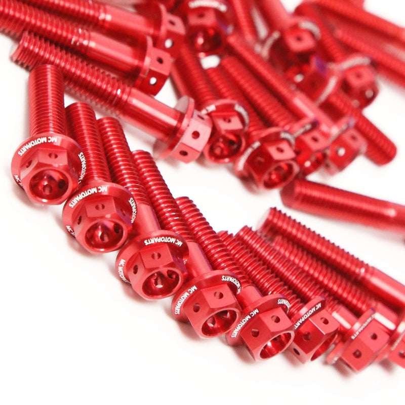 Red Suzuki GSF 1250S Bandit 2007-2014 CNC Crankcase Cover Bolt Kit