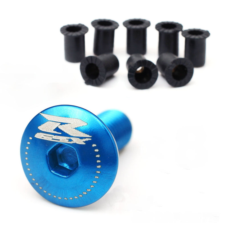 Fit Suzuki GSX-R Engraved Logo Windshield Bolts - MC Motoparts