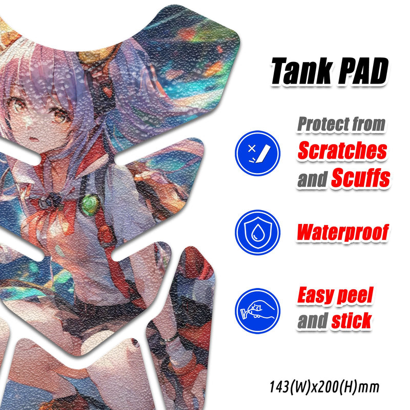 Gas Tank Sticker Motorcycle Tank Pad Protector Anti Slip Shield Abstract Anime MC Motoparts x StickerBao