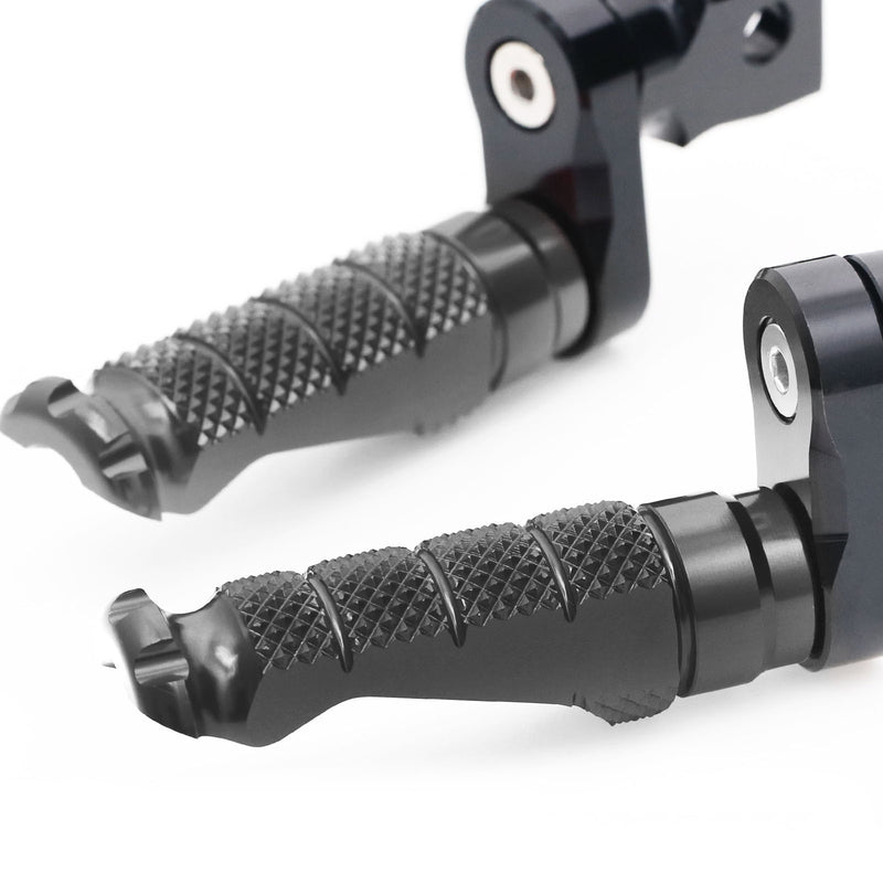 Fit Triumph Scrambler Speed Triple Sprint GT RFIGHT 25mm Extension Front Black Foot Pegs - MC Motoparts