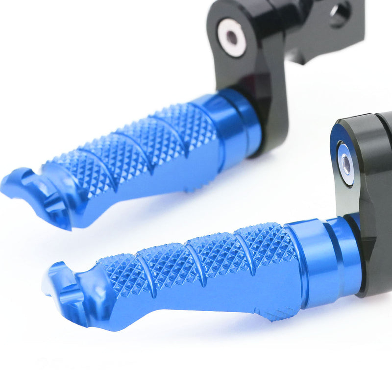 Fit Yamaha BT1100 TDM900 XJR1300 RFIGHT 25mm Multi-step Front Blue Foot Pegs - MC Motoparts
