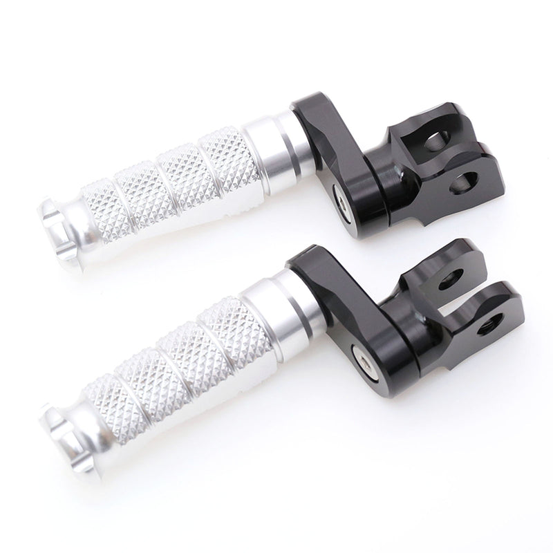 Fit Honda CB1000R CB500X CB600F RFIGHT 25mm Multi-step Front Silver Foot Pegs - MC Motoparts