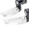 Fit Triumph Scrambler Speed Triple Sprint GT RFIGHT 25mm Extension Front Silver Foot Pegs - MC Motoparts
