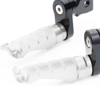 Fit Triumph Scrambler Speed Triple Sprint GT RFIGHT 25mm Extension Front Silver Foot Pegs - MC Motoparts