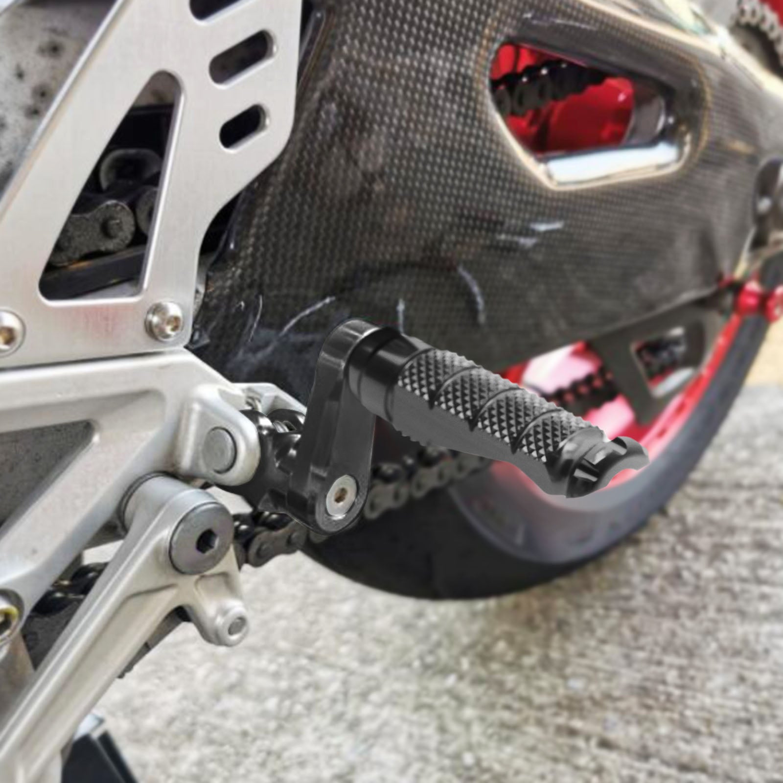 Fit Kawasaki Z1000 Z125 Z750 Z900 RFIGHT 40mm Extension Front Black Foot Pegs - MC Motoparts