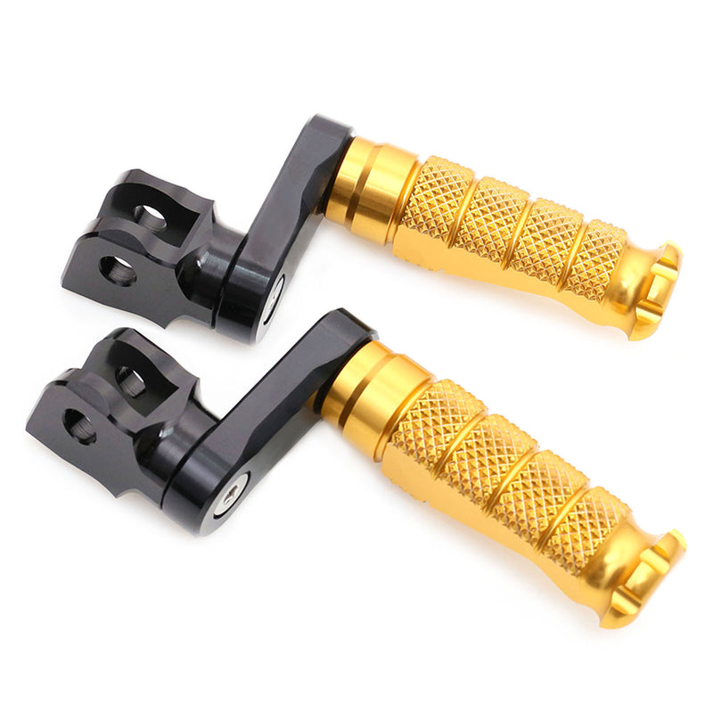 Fit Aprilia Mana 850 RSV4 Tuono V4R RFIGHT 40mm Adjustable Front Gold Foot Pegs - MC Motoparts