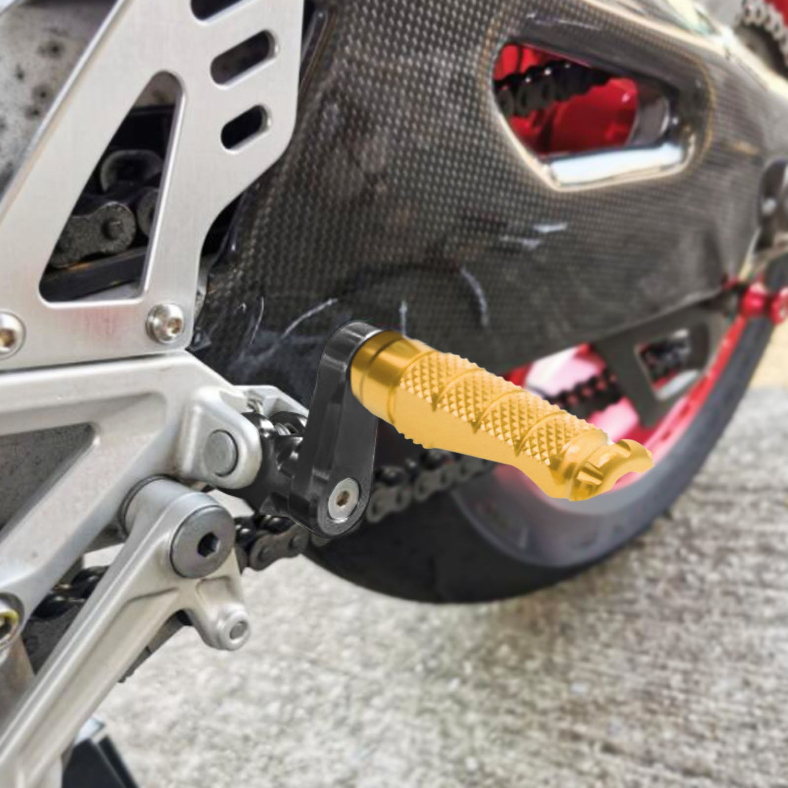 Fit Suzuki DL1000 DL650 GW250 RFIGHT 40mm Extension Front Gold Foot Pegs - MC Motoparts