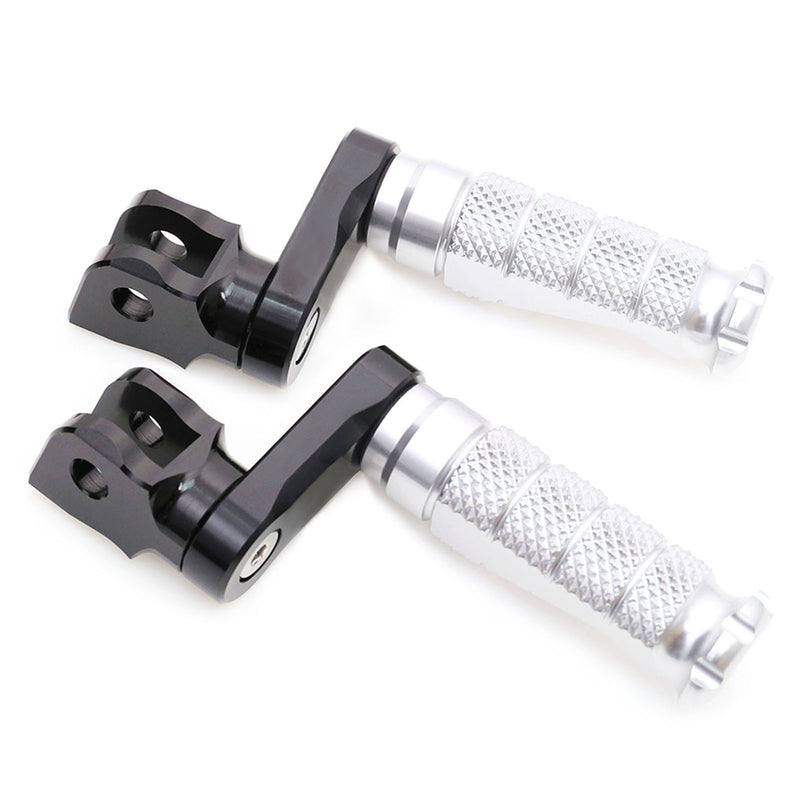 Fit Honda VFR800 VFR1200F NC750X RFIGHT 40mm Adjustable Front Silver Foot Pegs - MC Motoparts