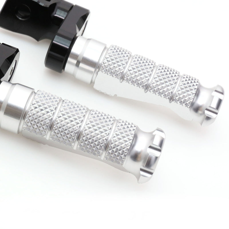 Fit Kawasaki GTR1400 Versys 1000 650 RFIGHT 40mm Lowering Front Silver Foot Pegs - MC Motoparts