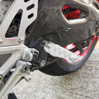 Fit Buell 1125R S1 S3 X1 XV12R RFIGHT 40mm Multi-step Front Silver Foot Pegs - MC Motoparts