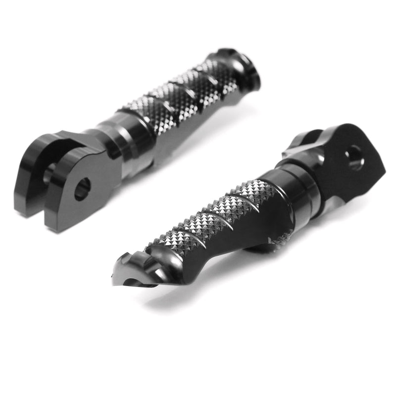 Fits Kawasaki Z1000 Z125 Z750 Z900 RFIGHT Front Black Foot Pegs - MC Motoparts