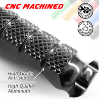 Fits Yamaha BT1100 TDM900 XJR1300 RFIGHT Front Black Foot Pegs - MC Motoparts