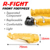 Fits Yamaha BT1100 TDM900 XJR1300 RFIGHT Front Gold Foot Pegs - MC Motoparts