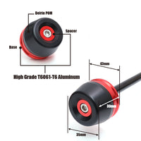 Fits Aprilia RSV4 Caponord 1200 Tuono V4R Aluminum Delrin Front Axle Fork Slider - MC Motoparts