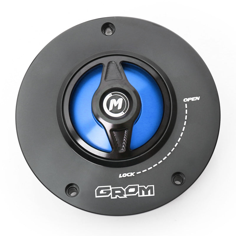 Blue fuel cap Fit Honda Grom 2016-2020 REVO Logo Engraved Quick Release Fuel Cap