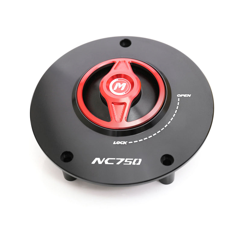 Red fuel cap Fit Honda NC750 2015-2020 REVO Logo Engraved Quick Lock Fuel Cap