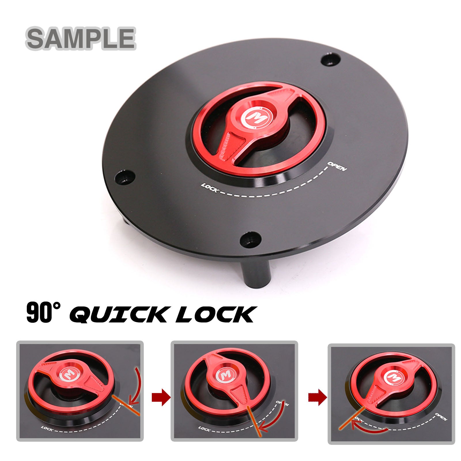 Detail of fuel cap Fit Honda NC750 2015-2020 REVO Logo Engraved Quick Lock Fuel Cap