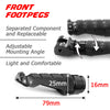 Honda MONKEY logo engraved front rider Black Foot Pegs