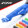 Yamaha FJR1300 01-13 engraved front rider Blue Foot Pegs
