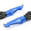 BMW engraved front rider Blue Foot Pegs