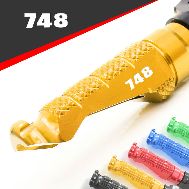 Ducati 748 engraved front rider Gold Foot Pegs