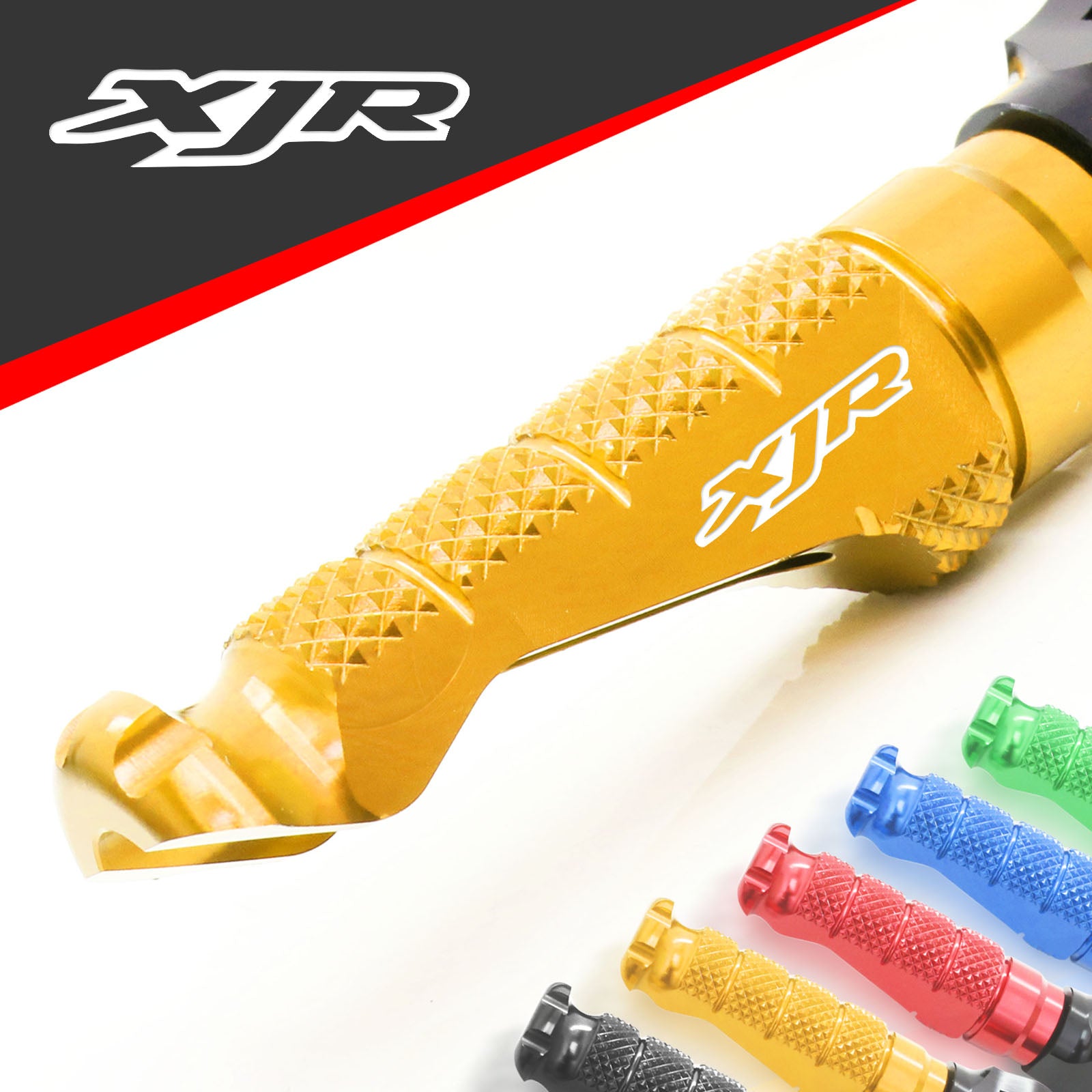 Yamaha XJR 1300 SP 400 R engraved front rider Gold Foot Pegs
