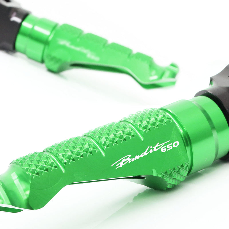 Suzuki Bandit 650 engraved front rider foot pegs