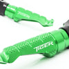 Triumph Tiger engraved front rider foot pegs