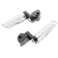 Fits Ducati Hypermotard 821 Multistrada Icon 25mm Adjustable Rear R-FIGHT Silver Foot Pegs