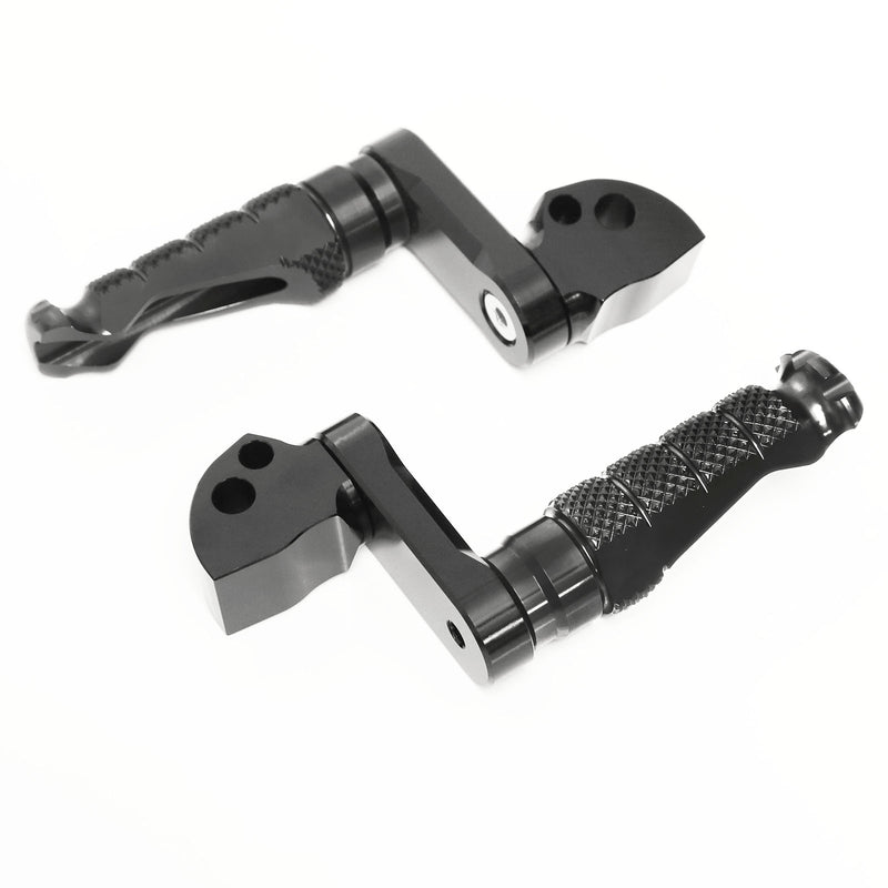 Fits Ducati Hypermotard 821 Multistrada Icon 40mm Adjustable Rear R-FIGHT Black Foot Pegs