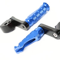 Fits Triumph Speed Four Speed Triple 40mm Adjustable Rear R-FIGHT Blue Foot Pegs