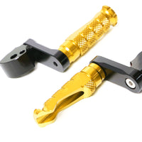 Fits Triumph Speed Four Speed Triple 40mm Adjustable Rear R-FIGHT Gold Foot Pegs