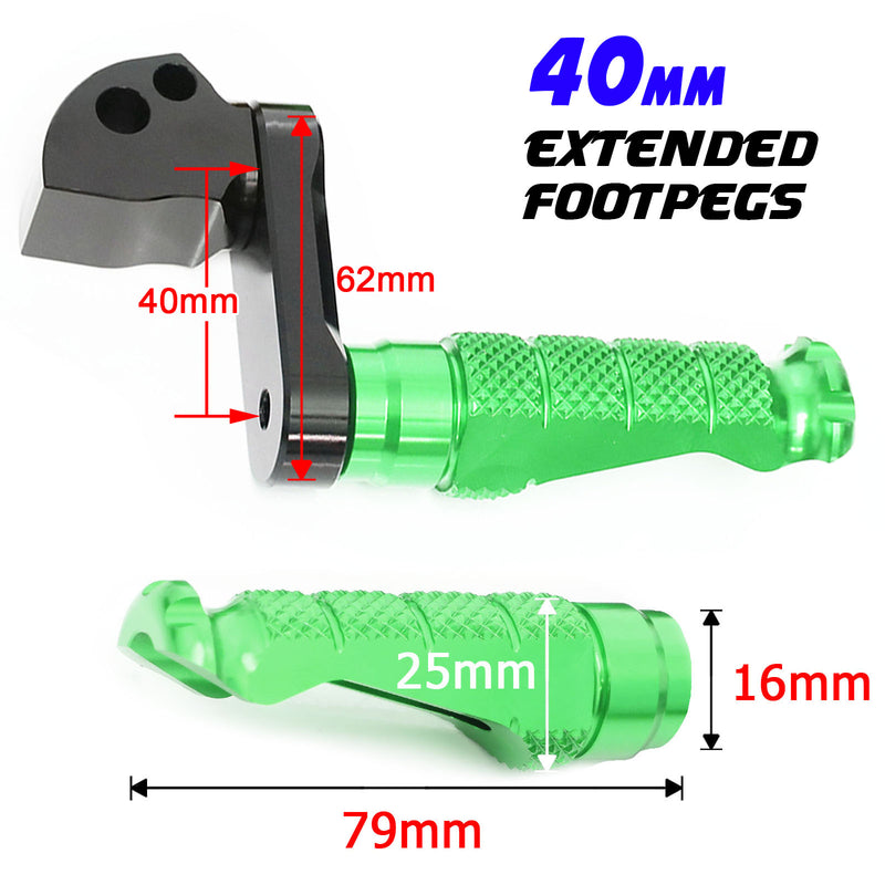 Fits Honda CB1100 CB500F 40mm Adjustable Rear R-FIGHT Foot Pegs