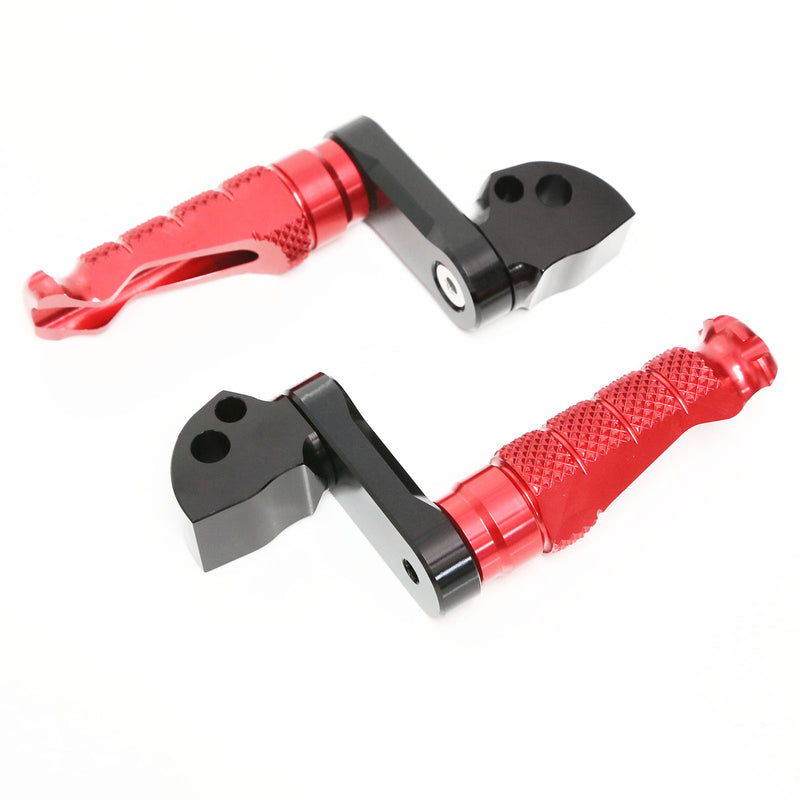 Fits Ducati Hypermotard 821 Multistrada Icon 40mm Adjustable Rear R-FIGHT Red Foot Pegs