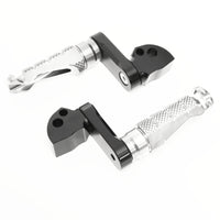 Fits Ducati Hypermotard 821 Multistrada Icon 40mm Adjustable Rear R-FIGHT Silver Foot Pegs