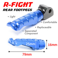 Fits Honda CBR1000RR CBR250R Rear R-FIGHT Blue Foot Pegs