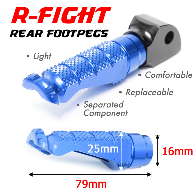 Fits Honda CBR1000RR CBR250R Rear R-FIGHT Blue Foot Pegs