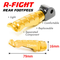 Fits BMW F800R R1200R Rear R-FIGHT Gold Foot Pegs