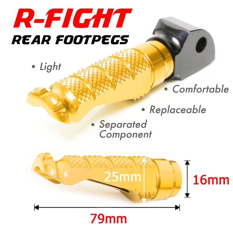 Fits BMW F800R R1200R Rear R-FIGHT Gold Foot Pegs